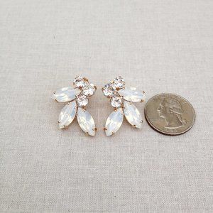 Blue crystal wedding earrings bridesmaid gift